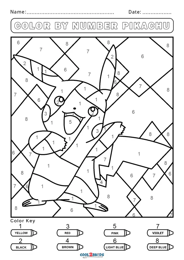 Color by Number Coloring Pages 1