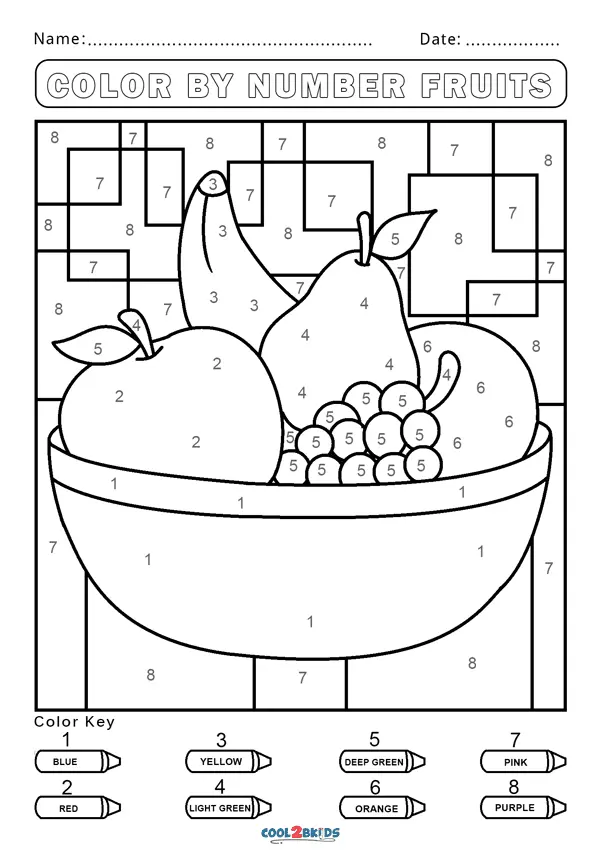 Color by Number Coloring Pages 13