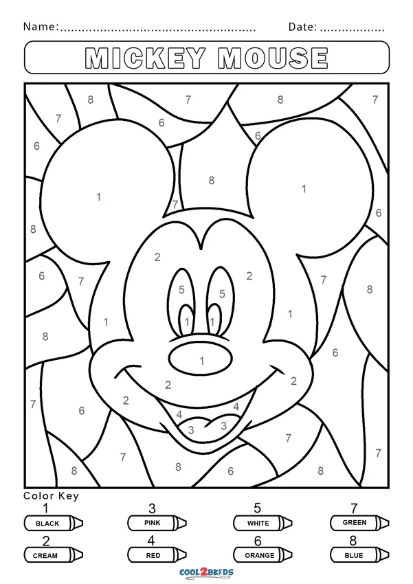 Color by Number Coloring Pages 2