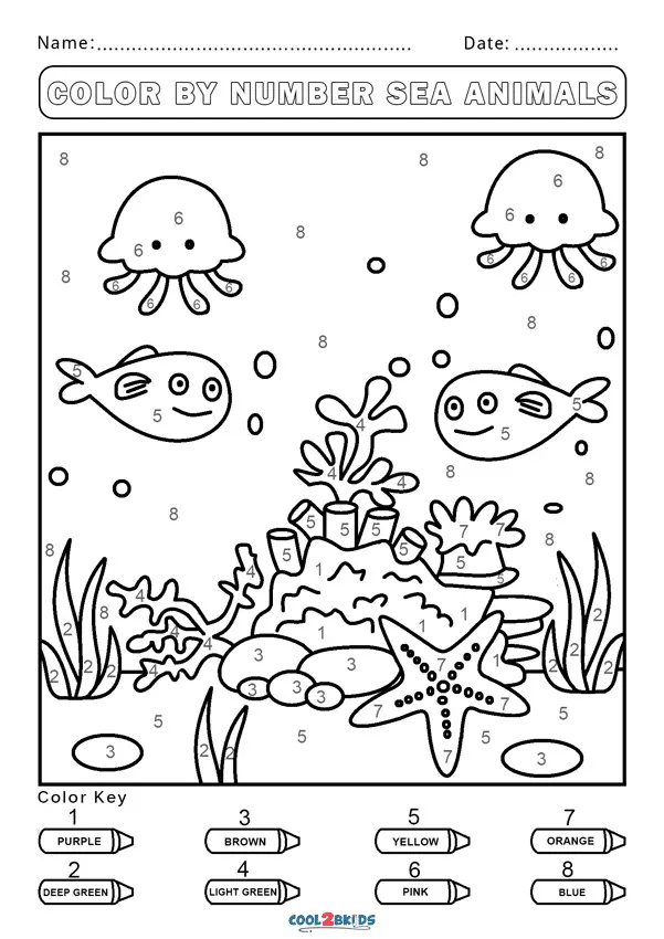 Color by Number Coloring Pages 26