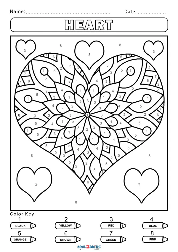 Color by Number Coloring Pages 3