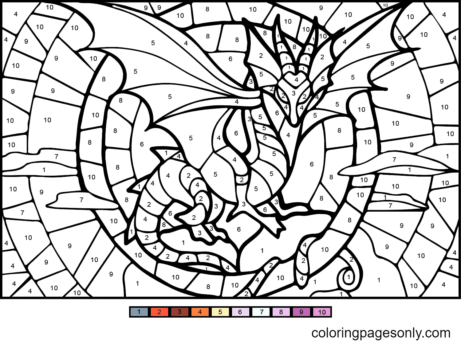 Color by Number Coloring Pages 4