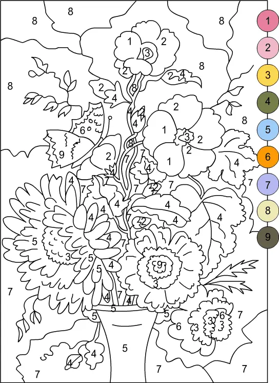Color by Number Coloring Pages 48