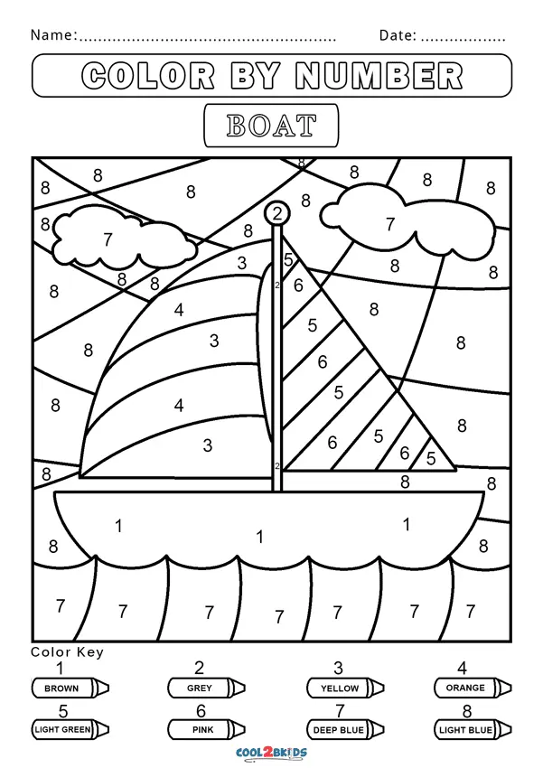Color by Number Coloring Pages 49