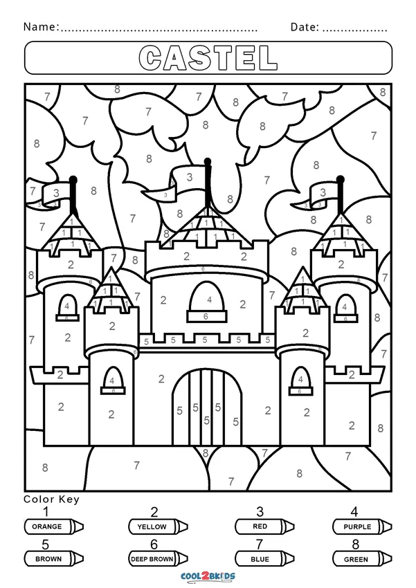 Color by Number Coloring Pages 55