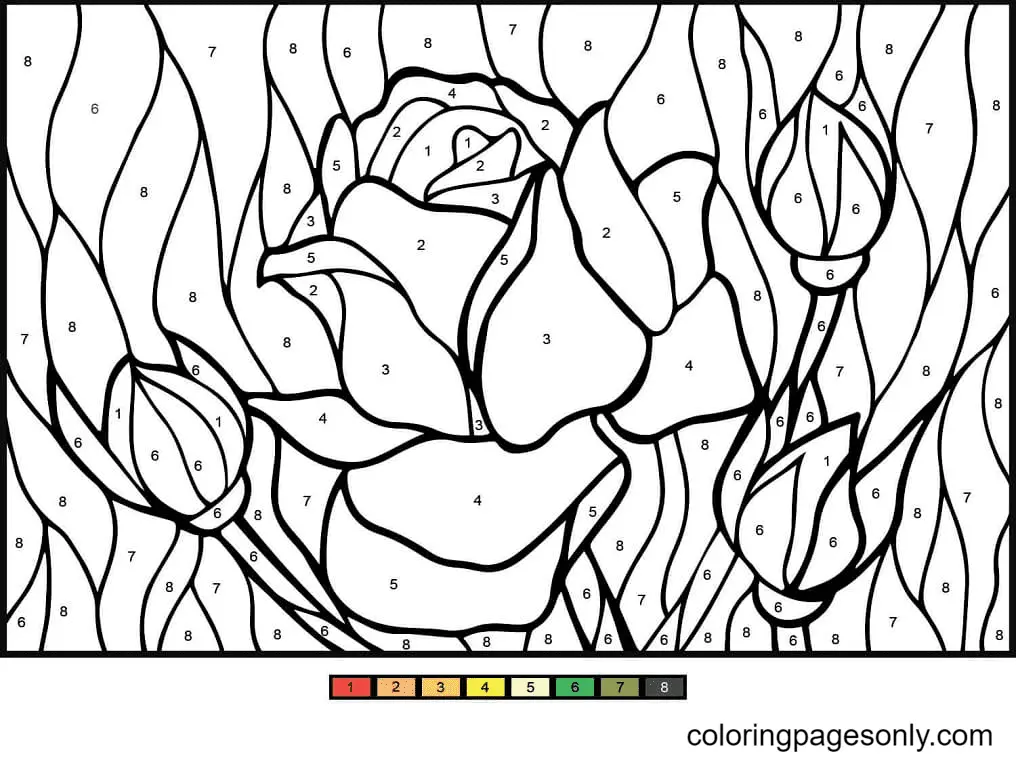 Color by Number Coloring Pages 60