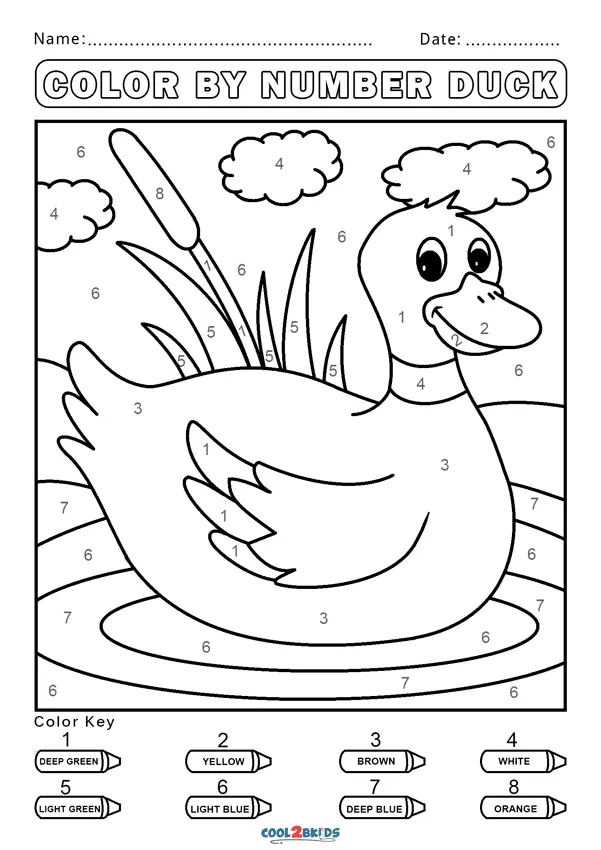 Color by Number Coloring Pages 65