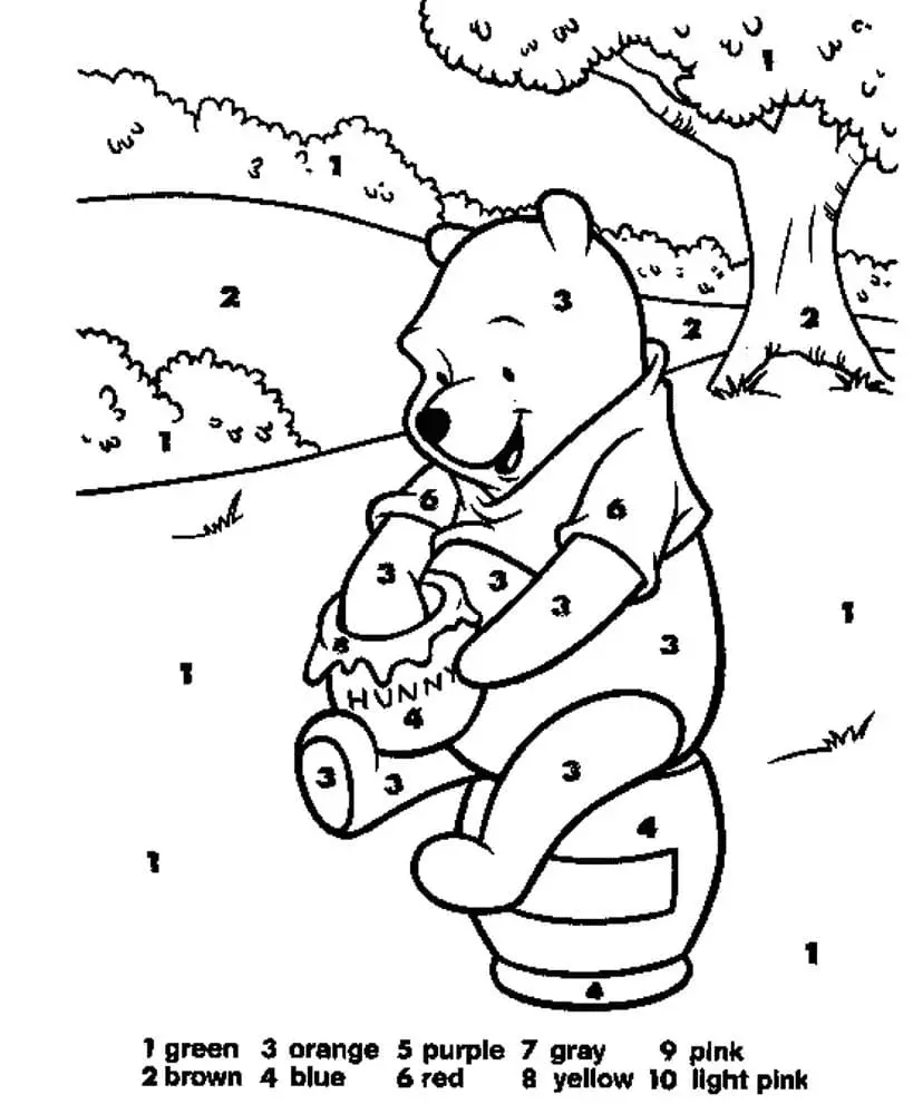 Color by Number Coloring Pages 68