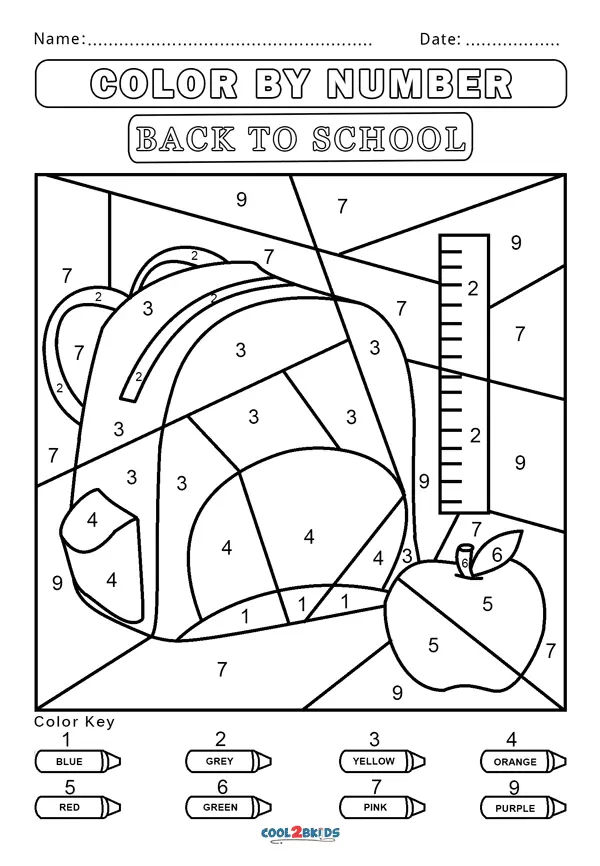 Color by Number Coloring Pages 72
