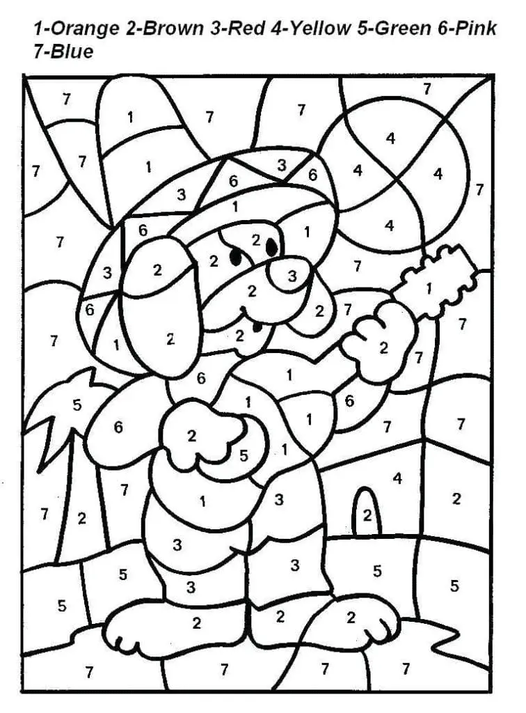 Color by Number Coloring Pages 75