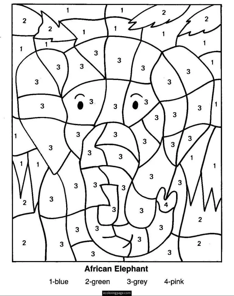 Color by Number Coloring Pages 76