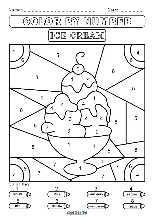 Color by Number Coloring Pages 8