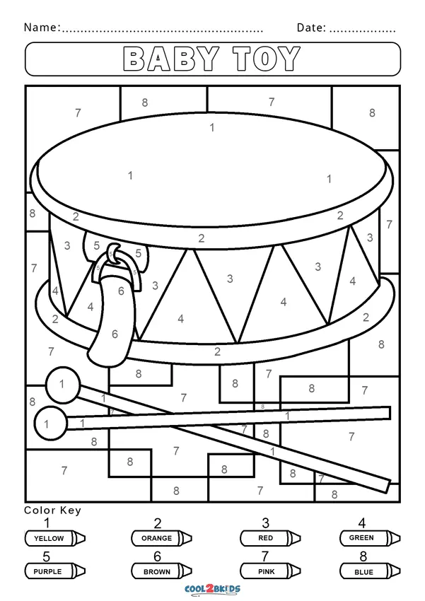 Color by Number Coloring Pages 87