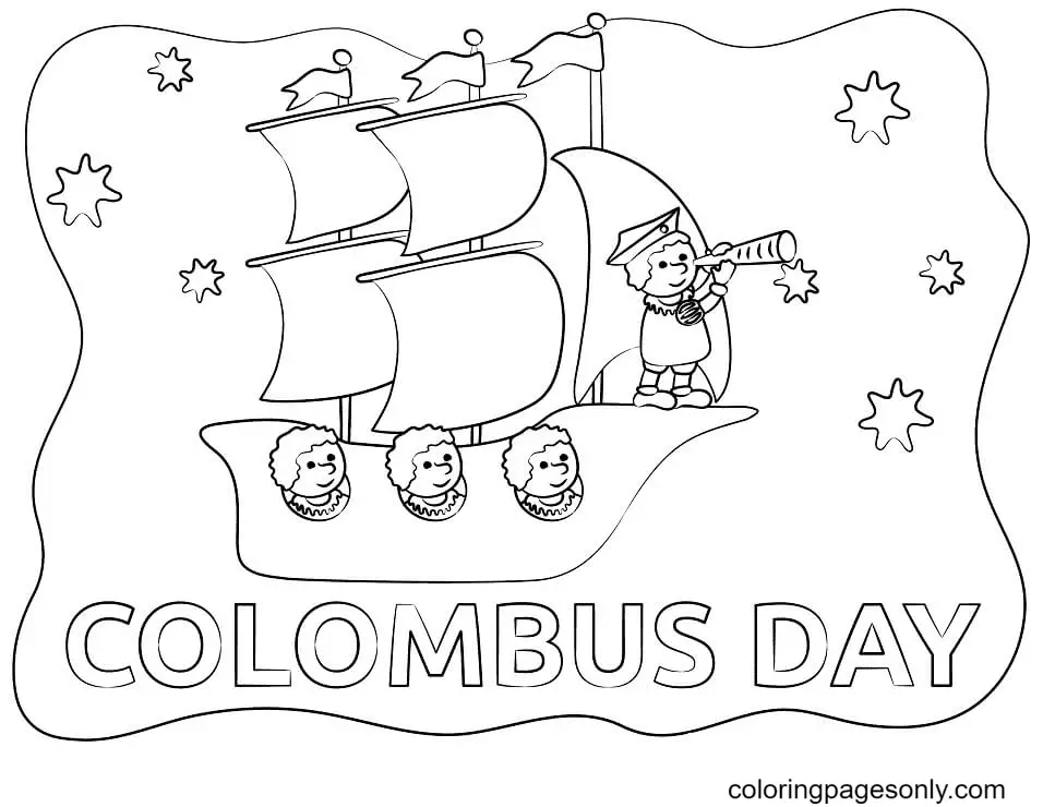 Columbus Day Coloring Pages 17