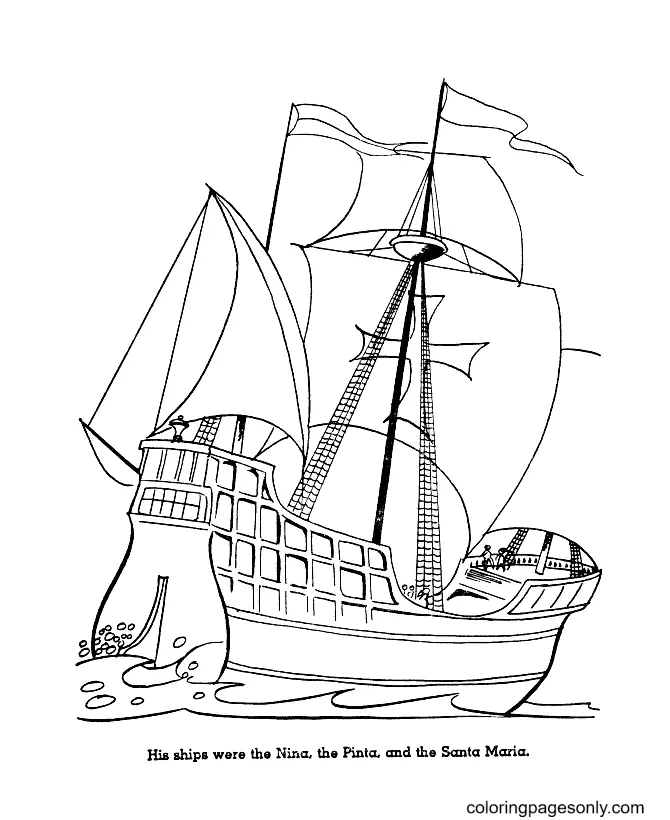 Columbus Day Coloring Pages 21
