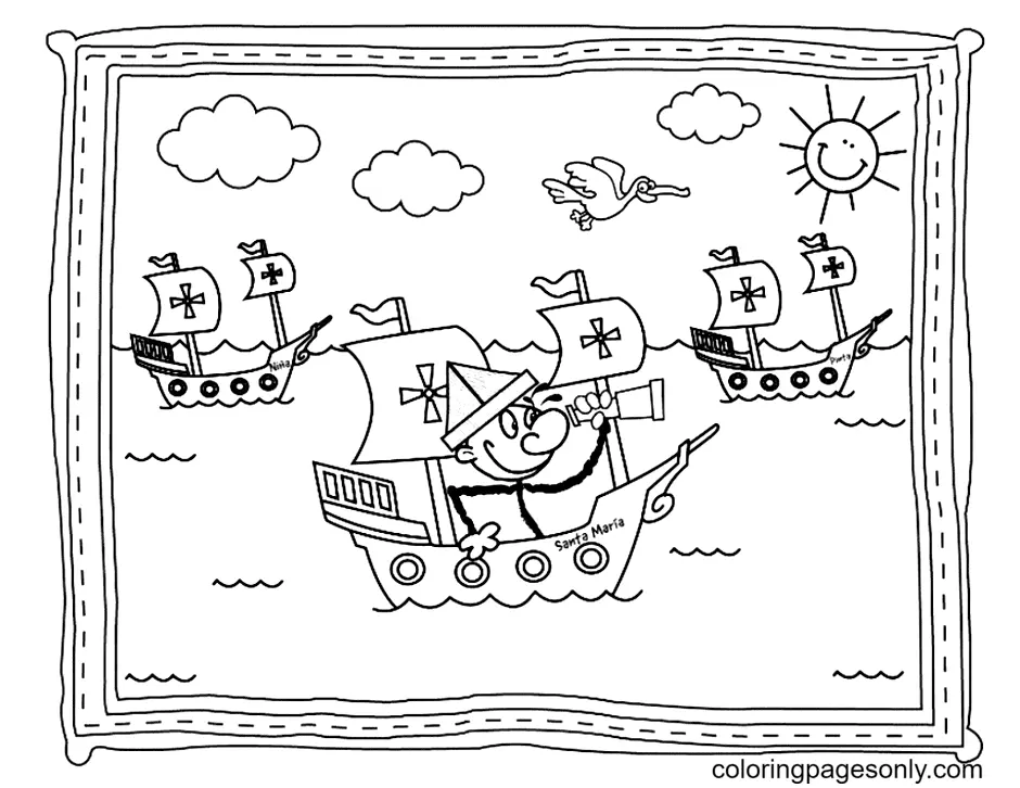 Columbus Day Coloring Pages 31
