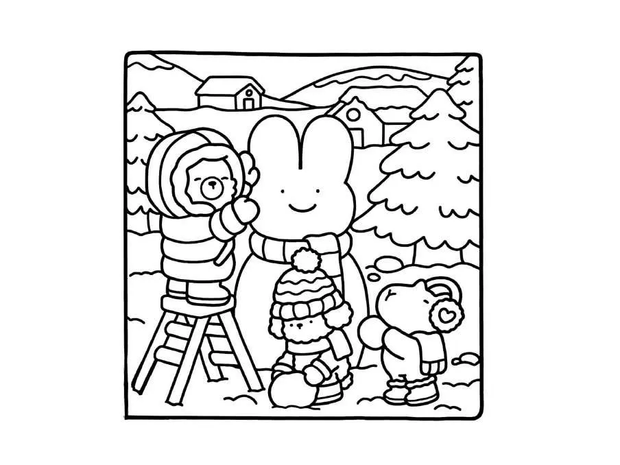 Pginas para colorear de Comfy Days 16