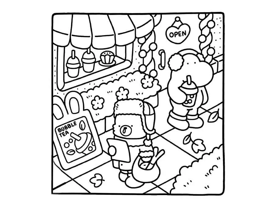 Pginas para colorear de Comfy Days 17
