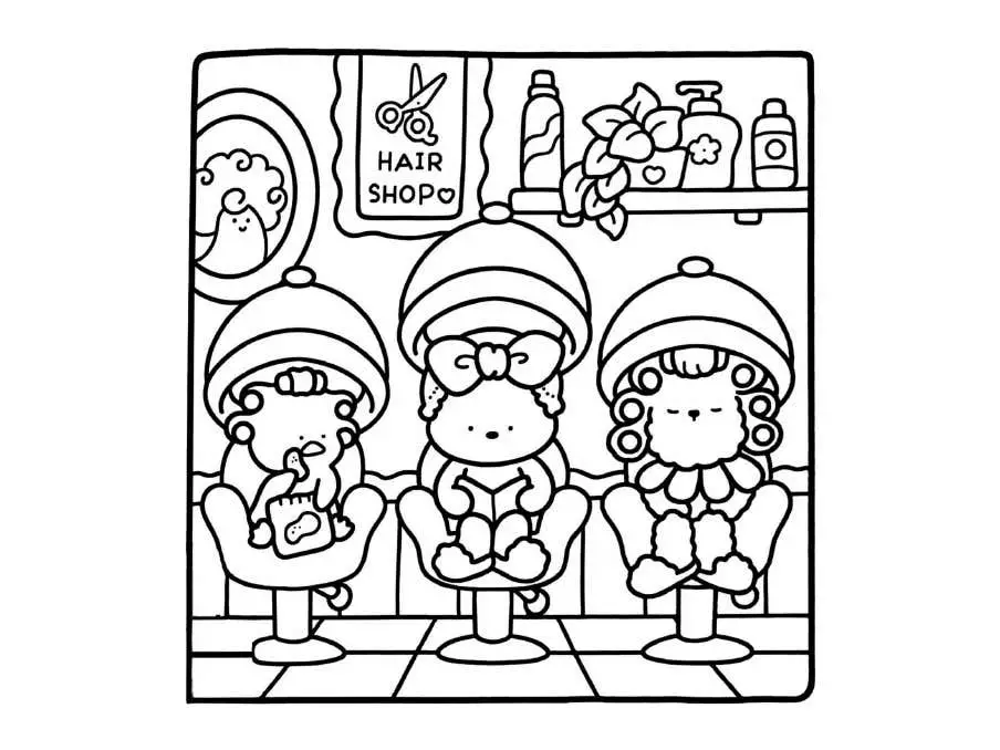 Pginas para colorear de Comfy Days 25