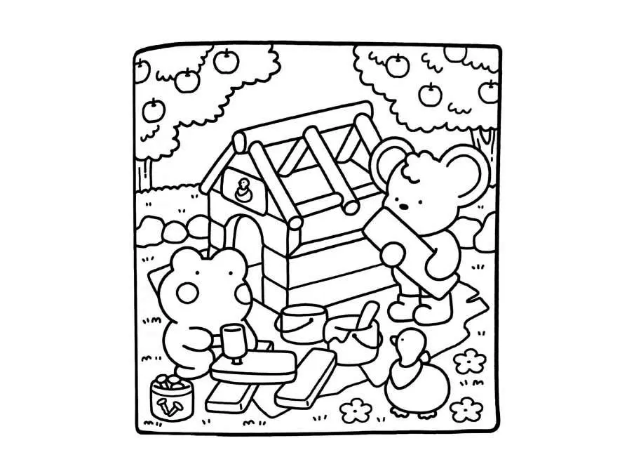 Pginas para colorear de Comfy Days 33