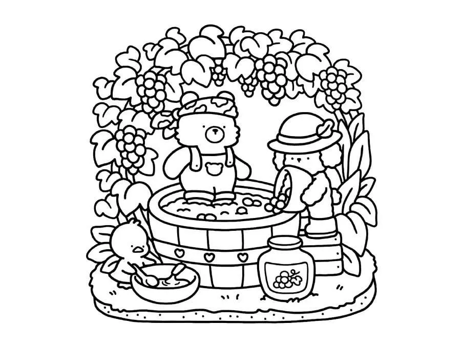 Pginas para colorear de Comfy Days 7