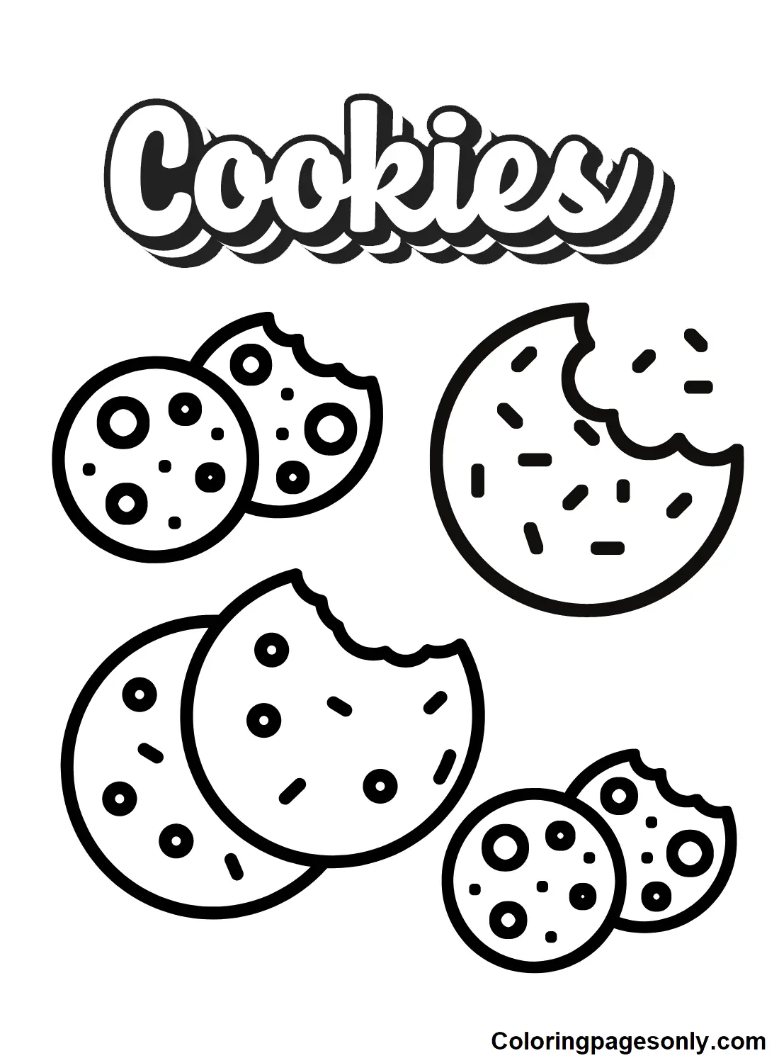 Cookie Coloring Pages 1