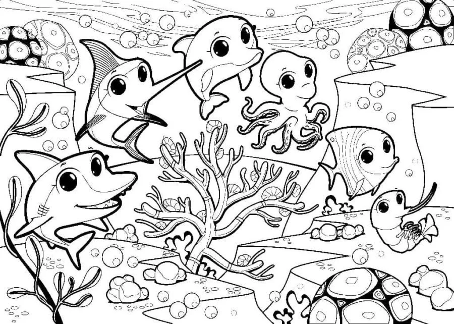 Arrecifes De Coral Para Colorear 100