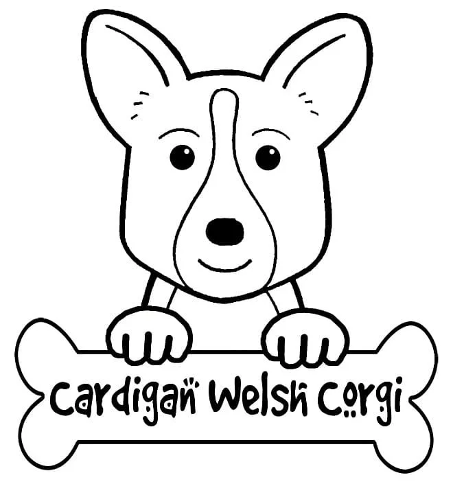 Corgi Coloring Pages 10