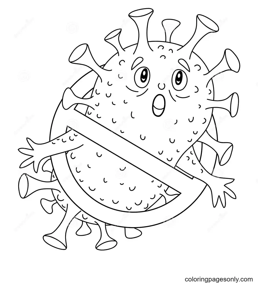Coronavirus Covid 19 Para Colorear 9