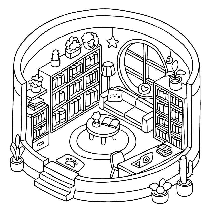 Cozy Retreats Coloring Pages 10