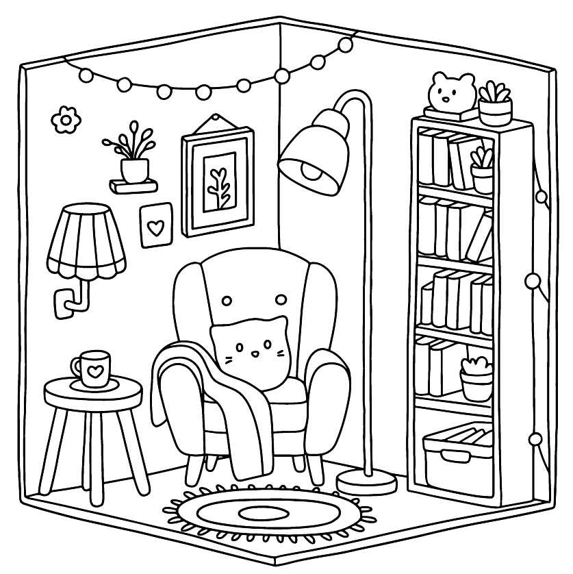 Cozy Retreats Coloring Pages 11