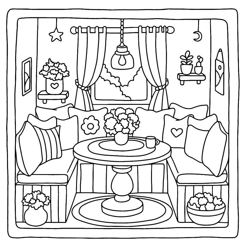 Cozy Retreats Coloring Pages 12