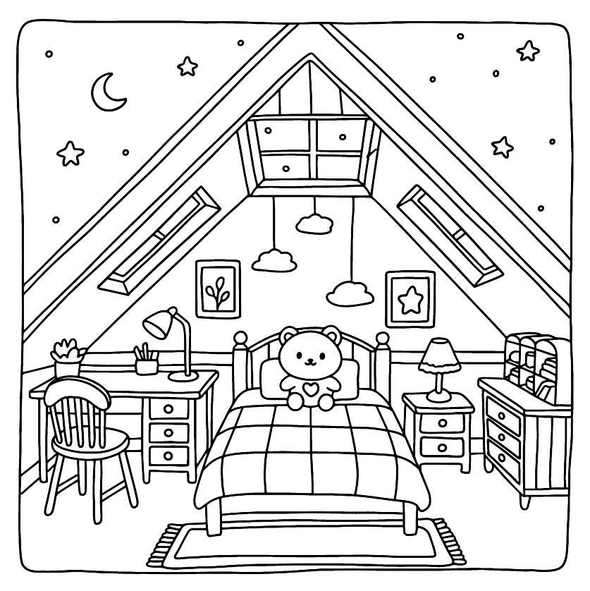 Cozy Retreats Coloring Pages 14
