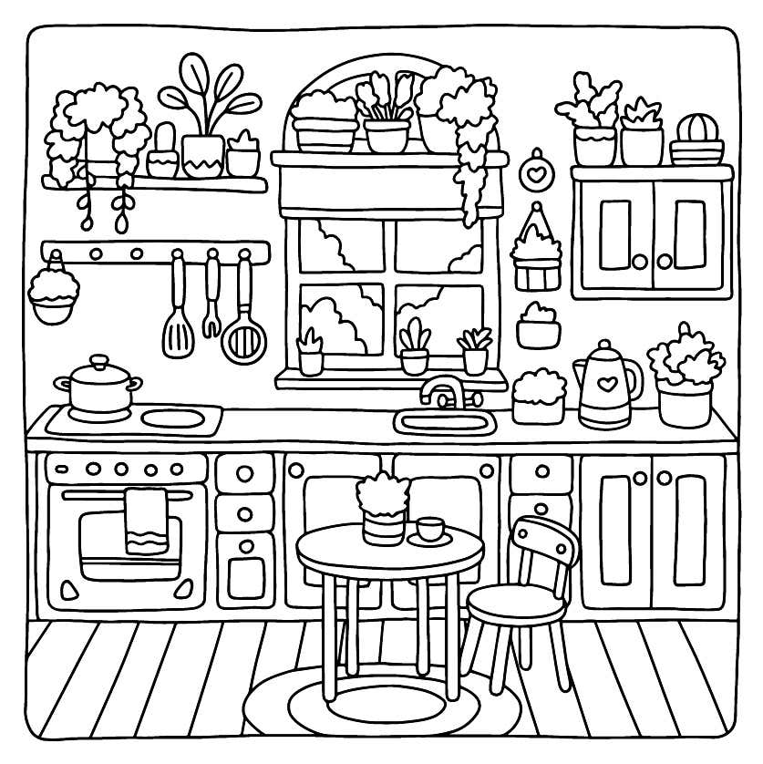 Cozy Retreats Coloring Pages 15