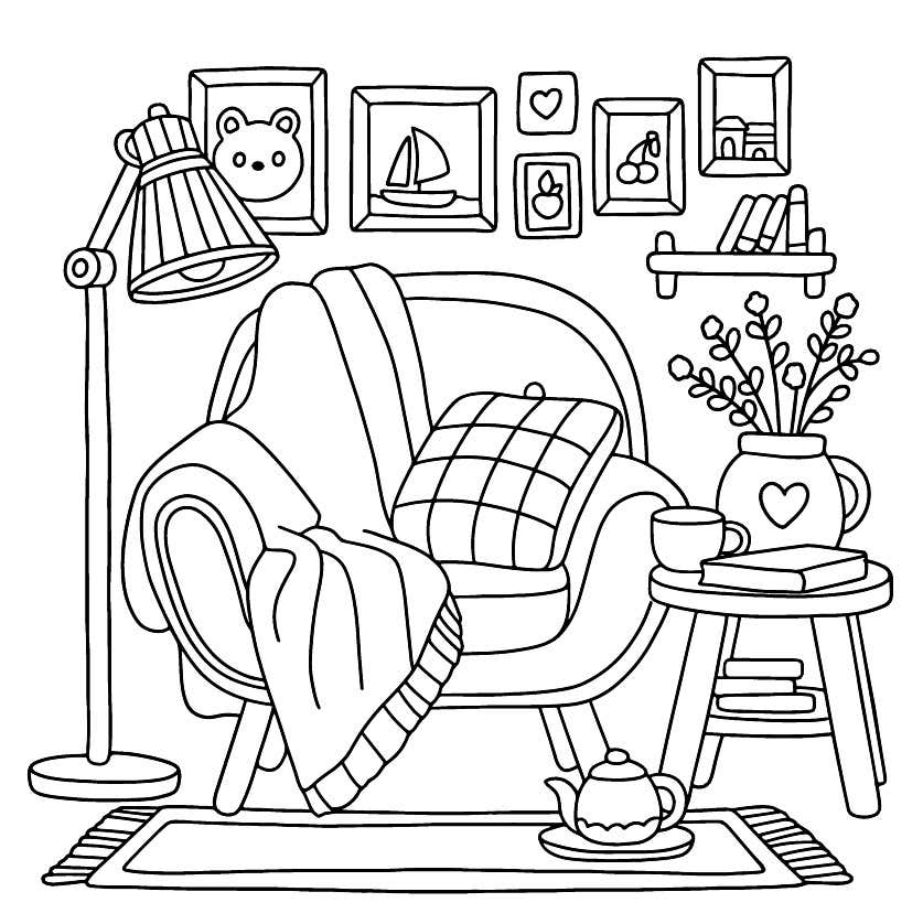 Cozy Retreats Coloring Pages 23