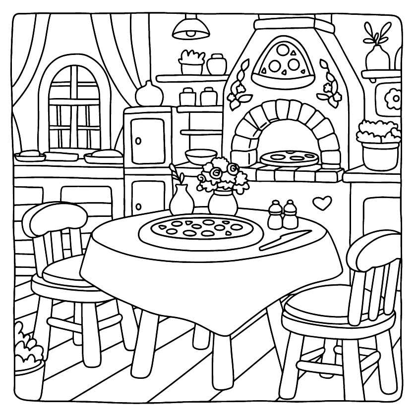 Cozy Retreats Coloring Pages 38