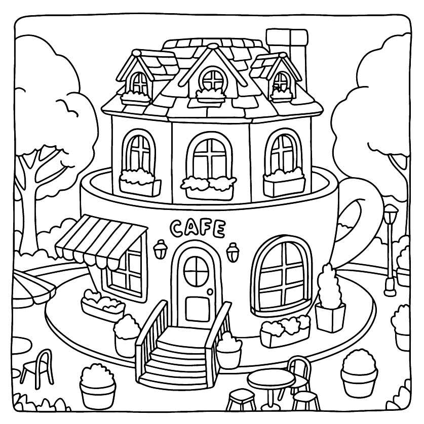 Cozy Retreats Coloring Pages 40