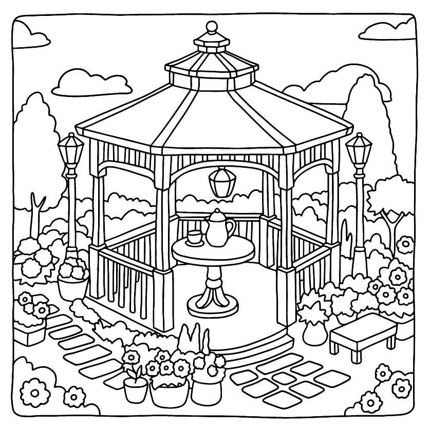 Cozy Retreats Coloring Pages 41