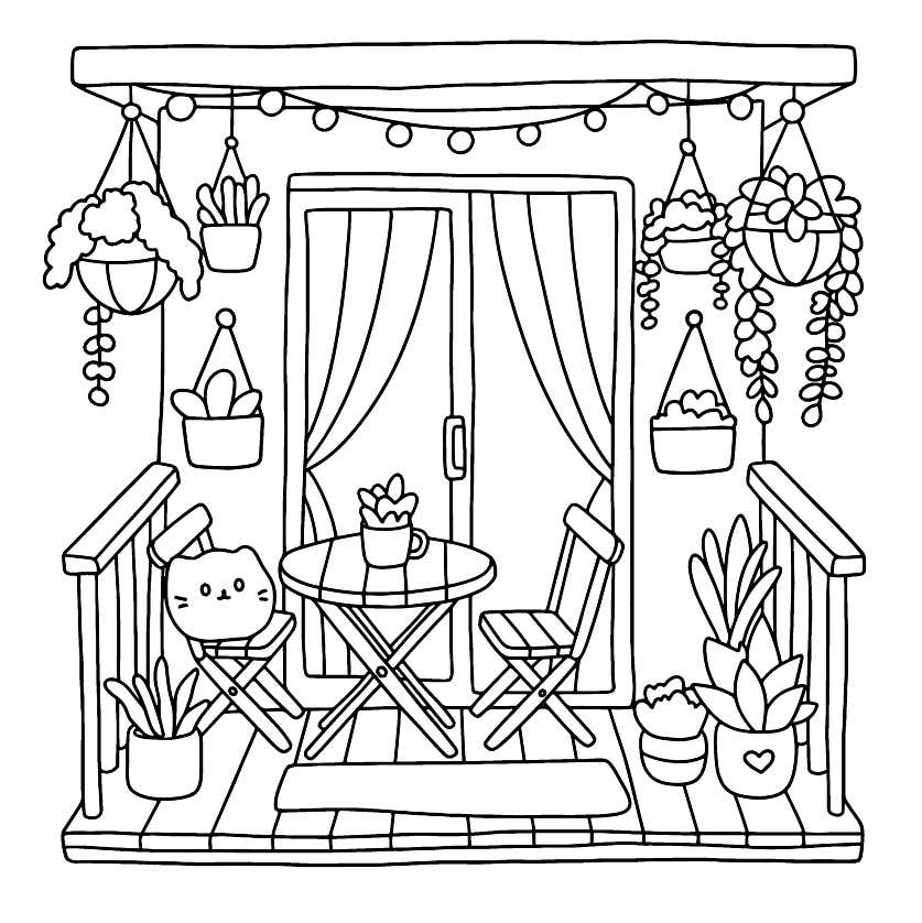 Cozy Retreats Coloring Pages 5