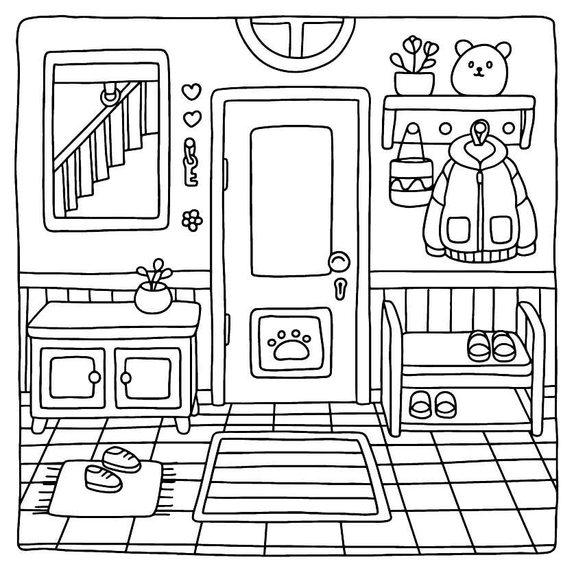 Cozy Retreats Coloring Pages 9