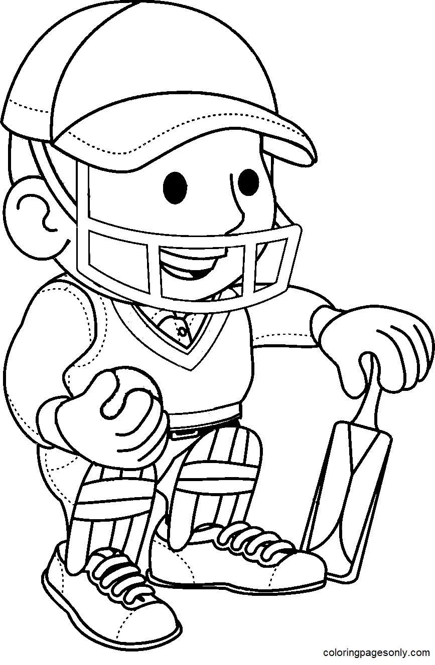 Cricket Game Coloring Pages 12