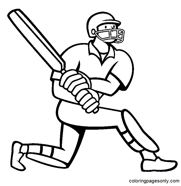 Cricket Game Coloring Pages 14