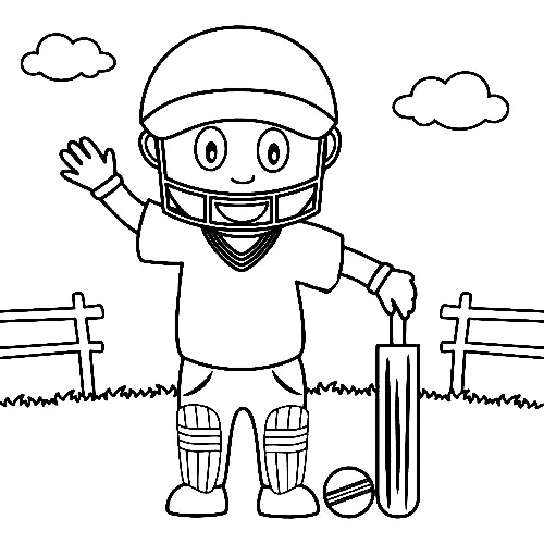 Cricket Game Coloring Pages 15