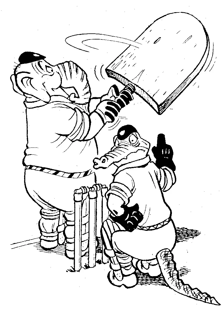Cricket Game Coloring Pages 19