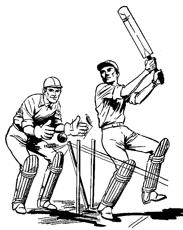 Cricket Game Coloring Pages 2