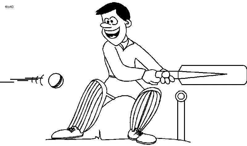 Cricket Game Coloring Pages 22