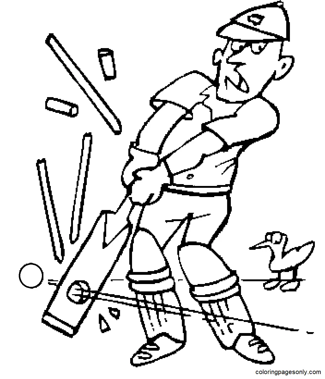 Cricket Game Coloring Pages 23