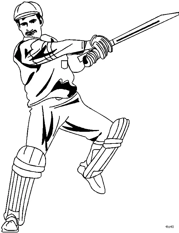 Cricket Game Coloring Pages 28