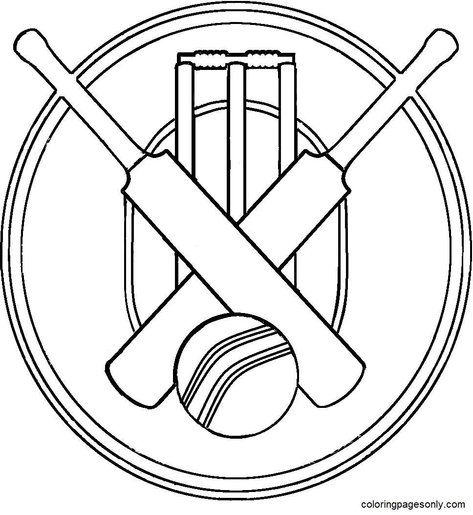 Cricket Game Coloring Pages 4
