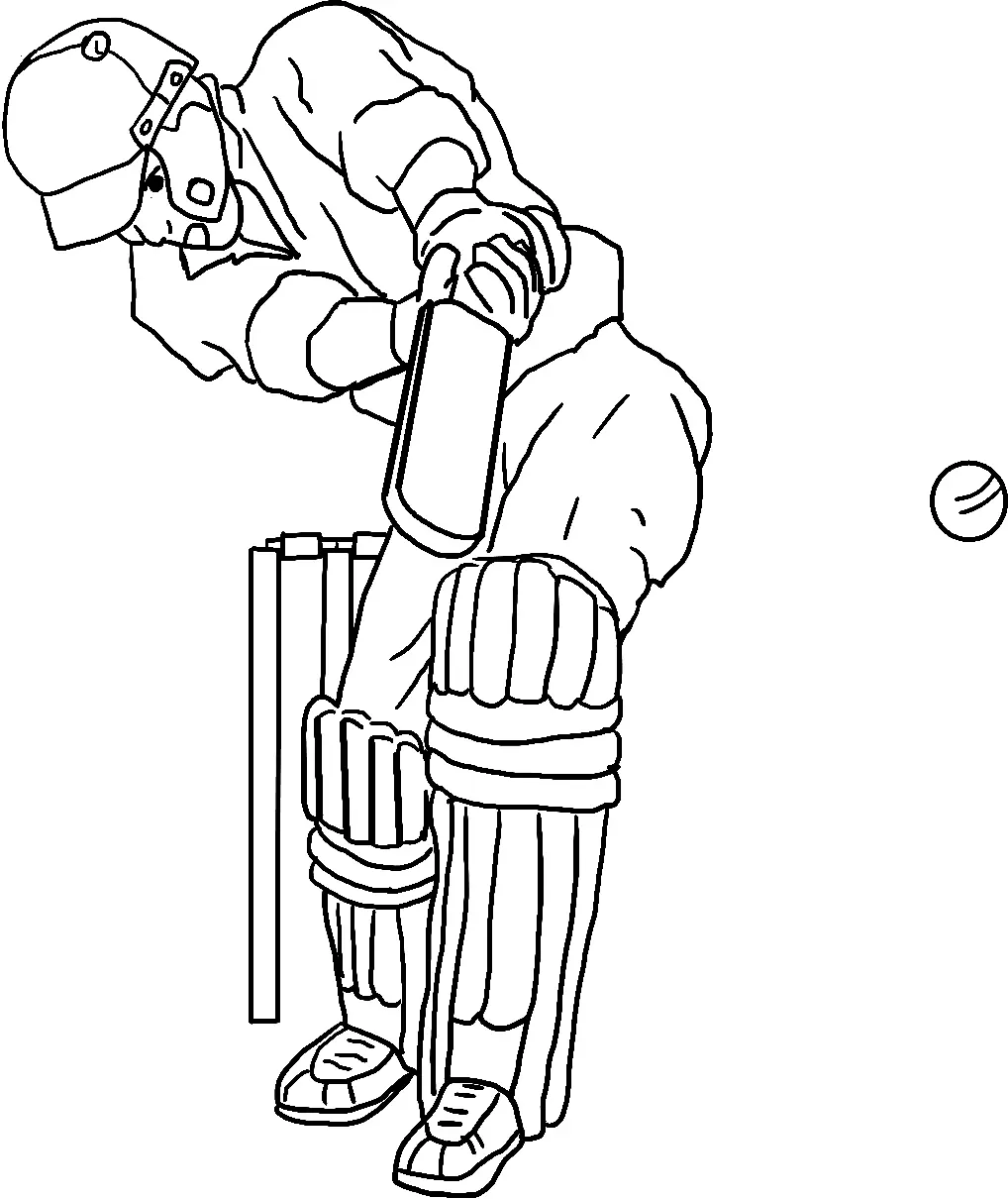 Cricket Game Coloring Pages 5